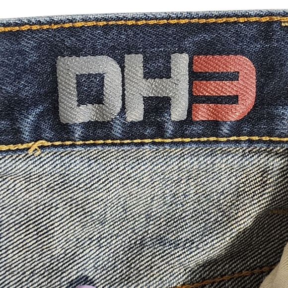 DH3 Men’s Slim Tapered Jeans 38x30 Dark Wash Modern Casual Denim - Picture 4 of 7